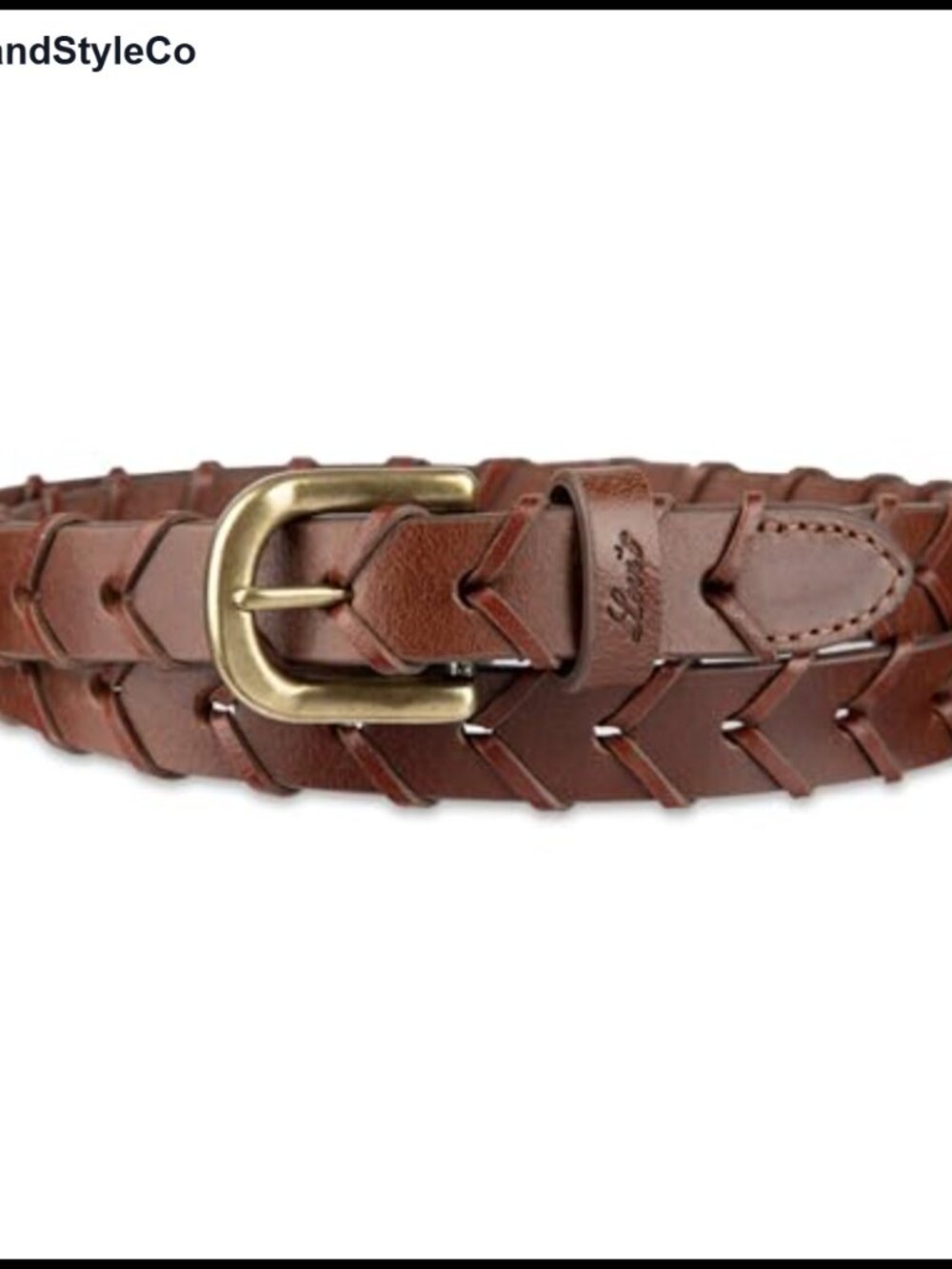 Women's Skinny Braided Genuine Leather Casual Belt Adjustable Fit
